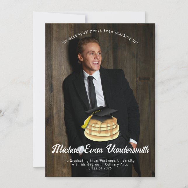 Pancake Brunch Graduation Party Invitation (Front)