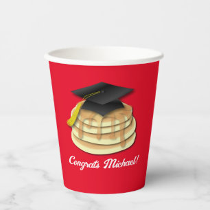Pancake Brunch Graduation Party Invitation Paper Cups