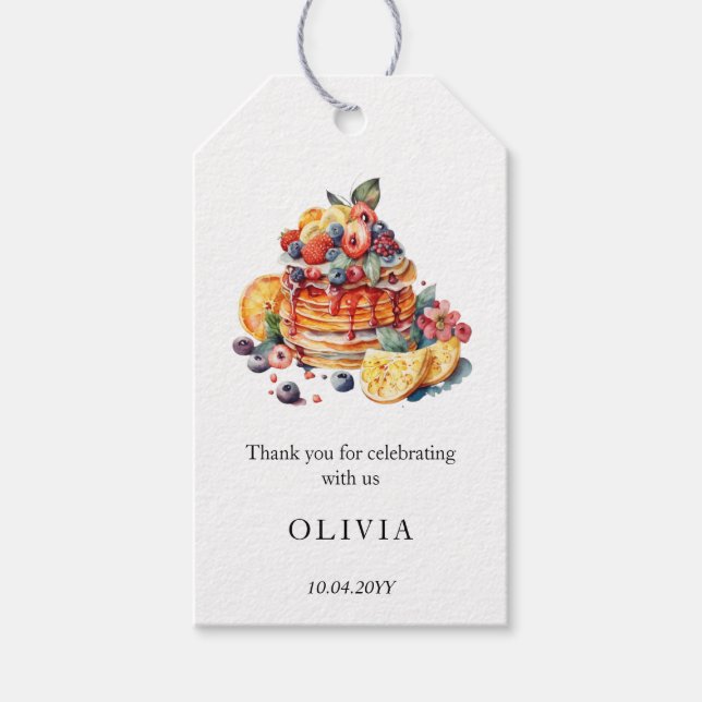 Pancake brunch Thank you Favour Gift Tag  (Front)