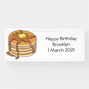 Pancake cartoon illustration banner