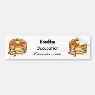 Pancake cartoon illustration bumper sticker