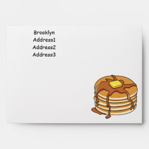Pancake cartoon illustration envelope