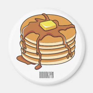 Pancake cartoon illustration  magnet