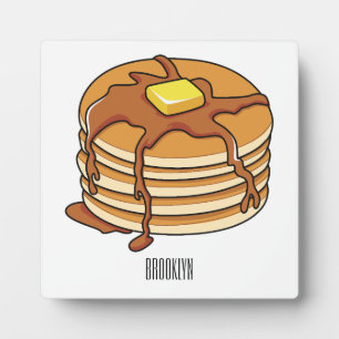 Pancake cartoon illustration plaque