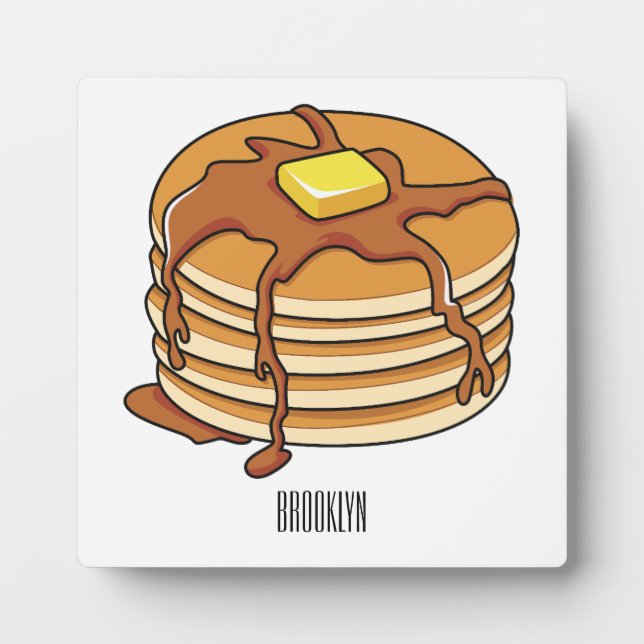 Pancake cartoon illustration  plaque (Front)