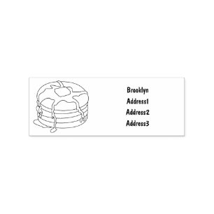 Pancake cartoon illustration rubber stamp
