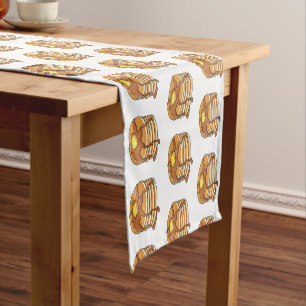Pancake cartoon illustration short table runner
