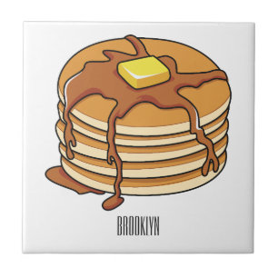 Pancake cartoon illustration  tile