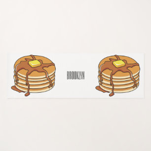 Pancake cartoon illustration  yoga mat