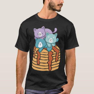 Pancake Cat Breakfast Food Foodie Kitty  Meow T-Shirt