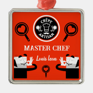 Pancake Chef Master Metal Tree Decoration