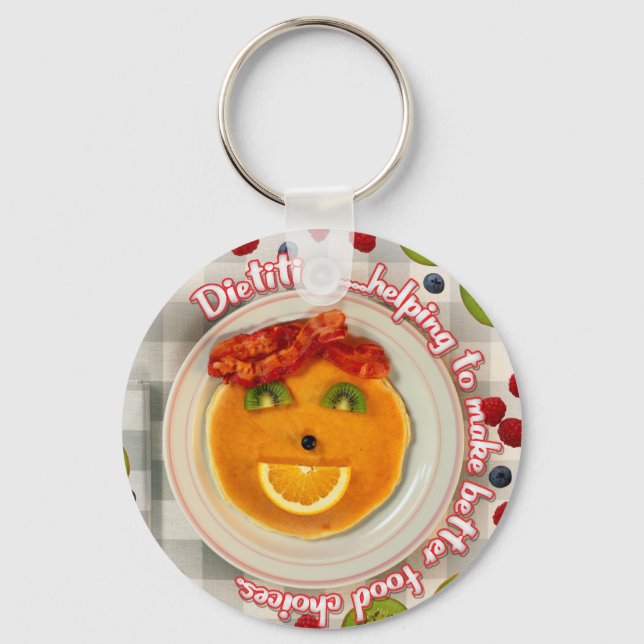 PANCAKE FACE DIETITIAN KEY RING (Front)