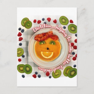 PANCAKE FACE DIETITIAN POSTCARD