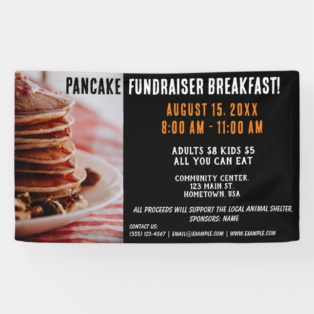 Pancake Fundraiser Banner  (Horizontal)