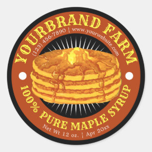 Pancake Maple Syrup Label Template