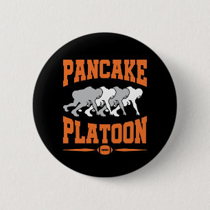 Pancake Platoon Football Offensive Line Lineman 6 Cm Round Badge