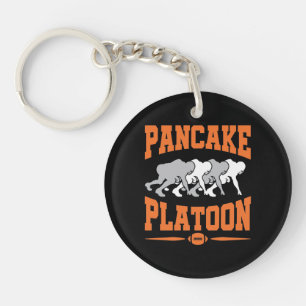 Pancake Platoon Football Offensive Line Lineman Key Ring