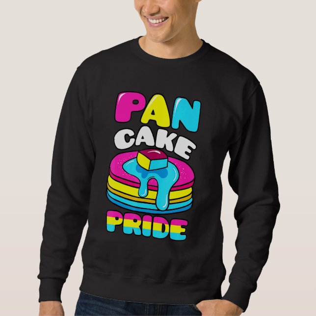 Pancake Pride Pansexual Rainbow Flag Flapjack Homo Sweatshirt (Front)