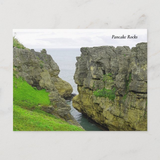Pancake Rocks, New Zealand  South Island Holiday Postcard (Front)