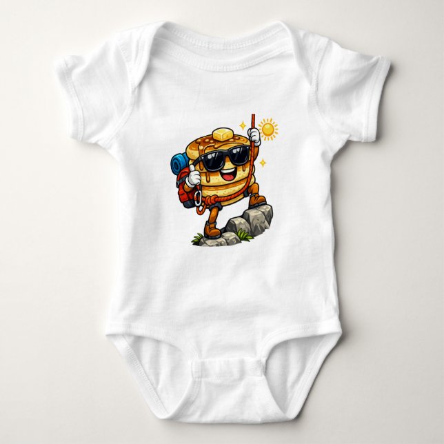 Pancake Stack Climbing  Baby Bodysuit (Front)