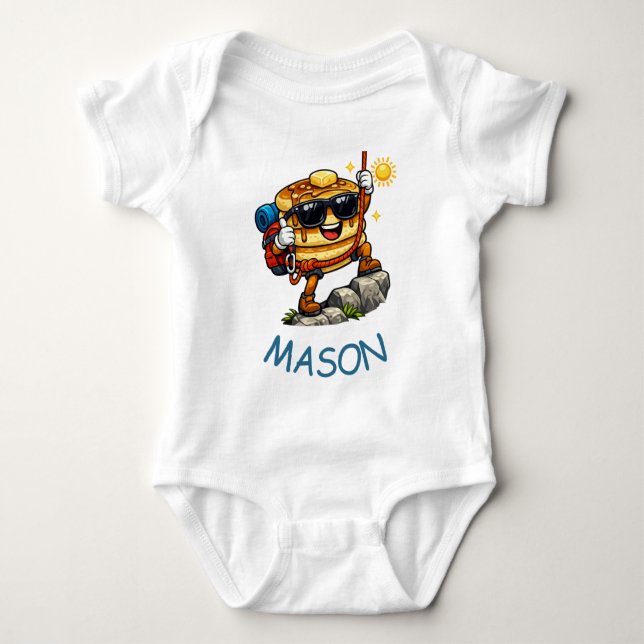 Pancake Stack Climbing  Baby Bodysuit (Front)