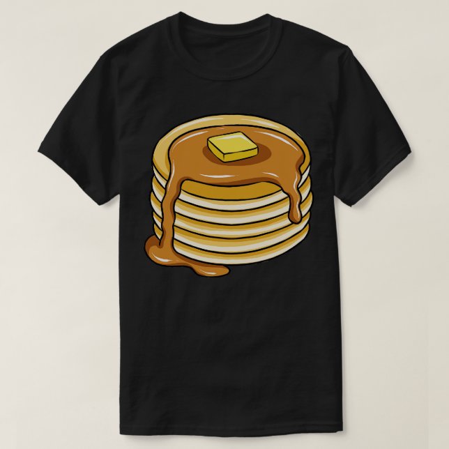 Pancake Stack With Maple Syrup T-Shirt (Design Front)