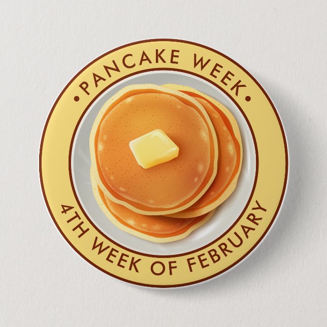 Pancake Week 7.5 Cm Round Badge (Front)
