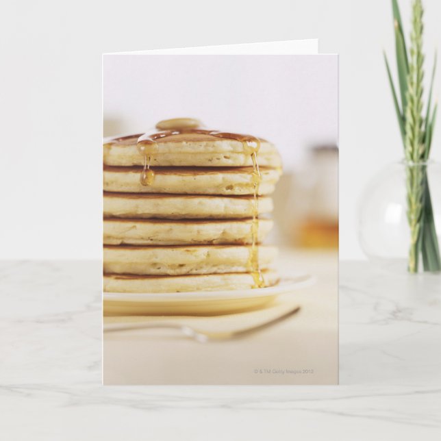 Pancakes and Melting Maple Syrup Card (Front)