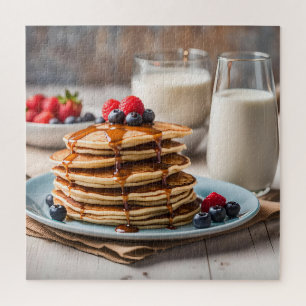 Pancakes and Milk Jigsaw Puzzle