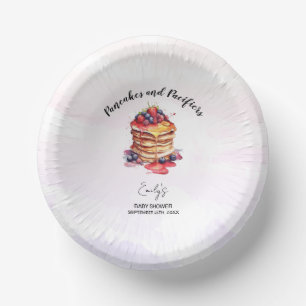 Pancakes and Pacifiers Brunch Baby Shower Paper Plate