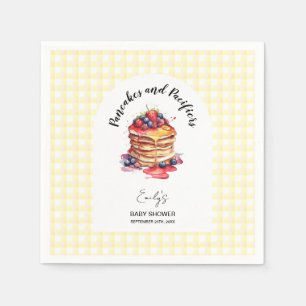 Pancakes and Pacifiers Gingham Plaid Baby Shower Napkin