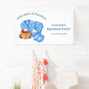 Pancakes and Pyjamas Boy’s Birthday Party Banner