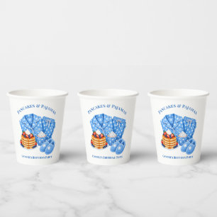 Pancakes and Pyjamas Boy’s Birthday Party Paper Cups