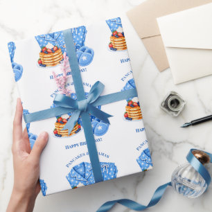 Pancakes and Pyjamas Boy’s Birthday Party Wrapping Paper