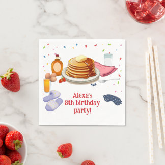 Pancakes and Pyjamas Breakfast Party Napkin
