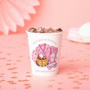 Pancakes and Pyjamas Girl's Birthday Party Paper Cups