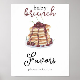 Pancakes Baby shower Favours Poster