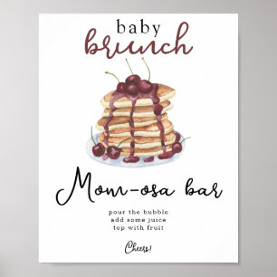Pancakes baby shower Momosa bar Poster