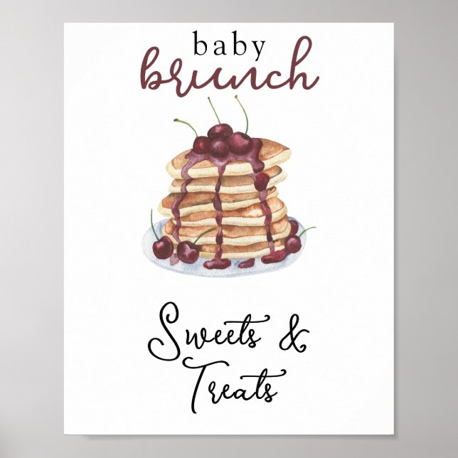 Pancakes Baby shower Sweets and Treats Poster (Front)