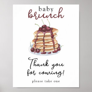 Pancakes Baby shower Thank you Poster