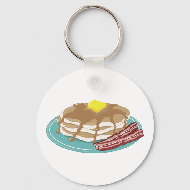 Pancakes Bacon Key Ring (Front)