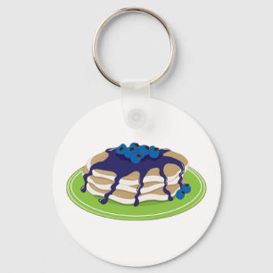 Pancakes Blueberry Key Ring