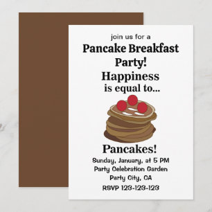 Pancakes Breakfast Party Invitation