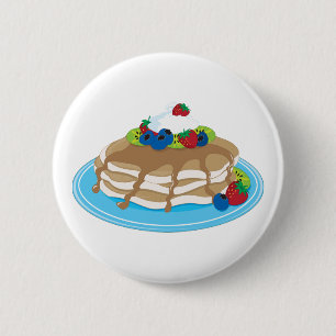 Pancakes Fruit 6 Cm Round Badge