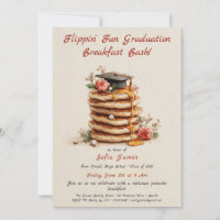 Pancakes Graduation Party Invitation