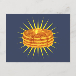 Pancakes Hotcakes Maple Syrup & Butter Postcard