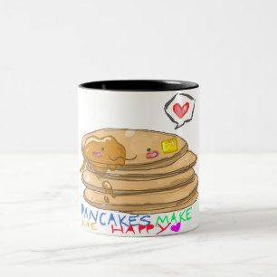 pancakes make me happy mug