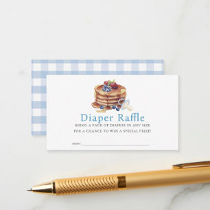 Pancakes & Pacifiers Blue Boy Diaper Raffle Ticket Enclosure Card