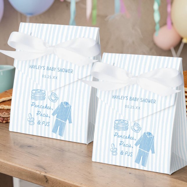 Pancakes, Pacis & PJs Boy Baby Shower Favour Box (Creator Uploaded)