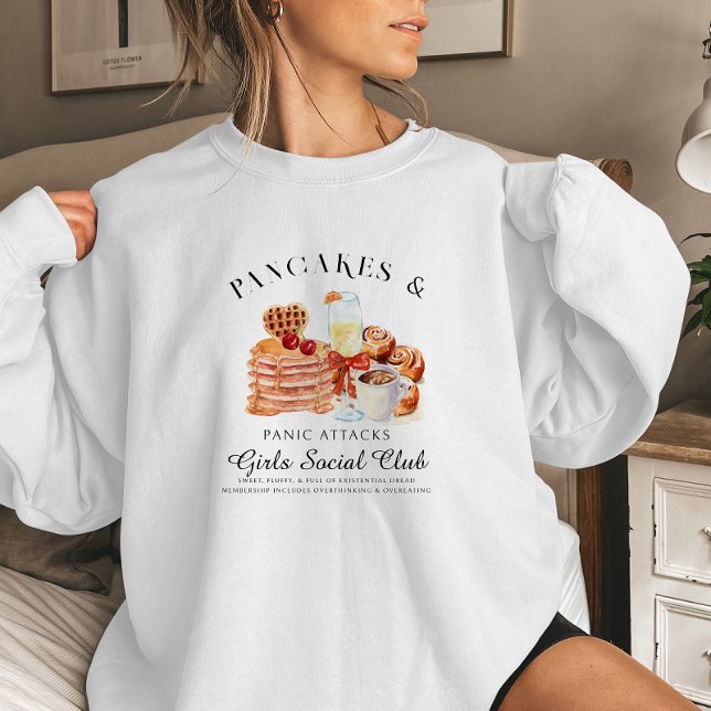 Pancakes & Panic Attacks Social Club Sweatshirt (Creator Uploaded)